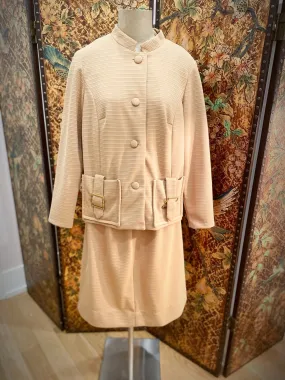 1960s Working Girl Tan Suit