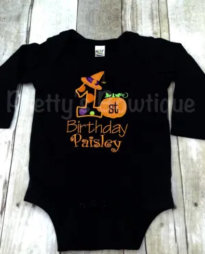 1st Birthday Halloween Shirt or Bodysuit for Girl