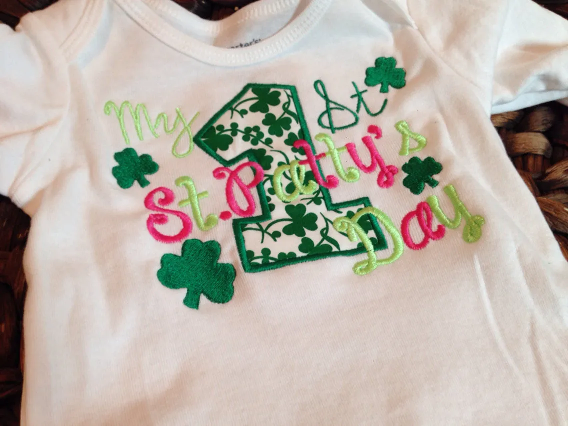 1st St. Patrick's Day shirt or bodysuit  -- My 1st St. Patty's Day shirt St. Patricks Shirt