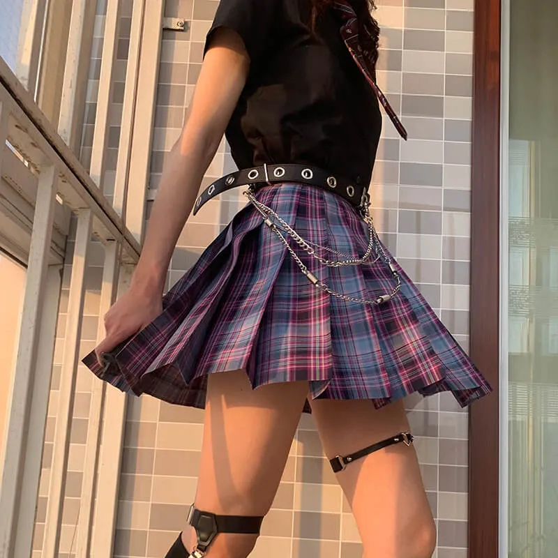 EGIRL PLAID JK PLEATED SKIRT BY62908