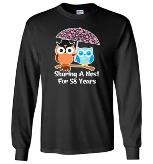 58 Years Wedding Anniversary Gifts Valentine's Day Long Sleeve T-Shirt