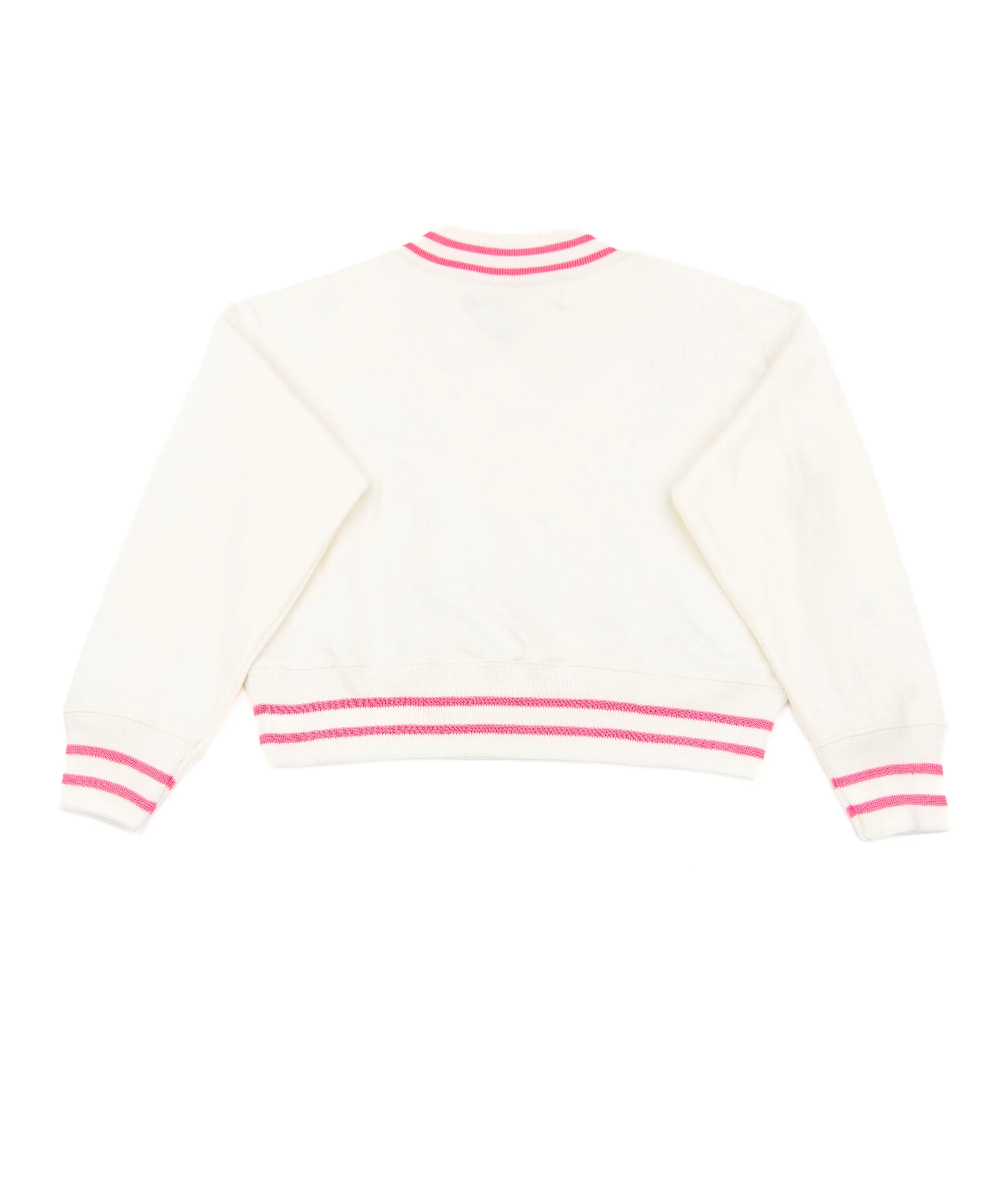 Vintage Havana Girls Pink Stripe V-Neck Sweater