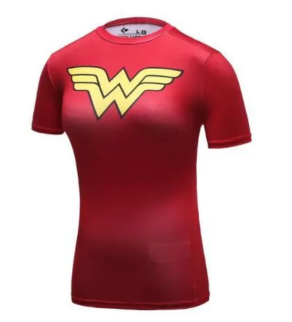 Wonder Woman Compression Short Sleeve Rash Guard