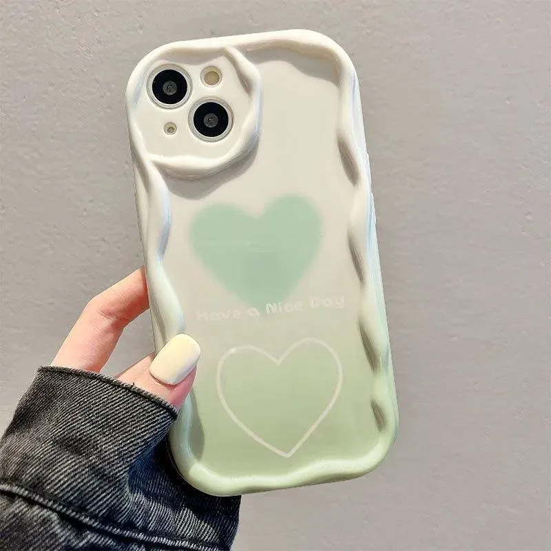 ACPC250 Cute Phone Case For Huawei P30, P40 Lite, P60 Pro, Y9S, Nova Y70, 11, 10, 9 SE, and Honor 50, 70, 90, X7, X8, X9 series - Gradient Heart