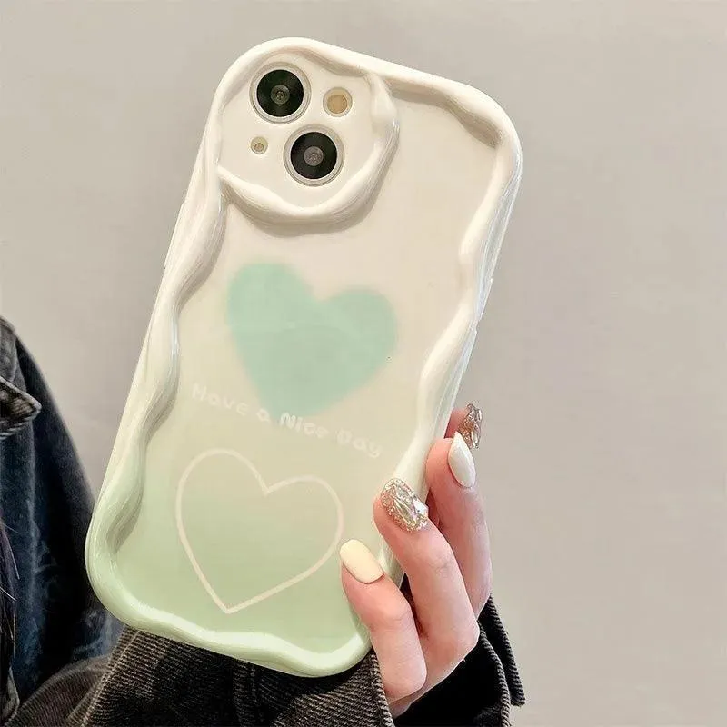 ACPC250 Cute Phone Case For Huawei P30, P40 Lite, P60 Pro, Y9S, Nova Y70, 11, 10, 9 SE, and Honor 50, 70, 90, X7, X8, X9 series - Gradient Heart