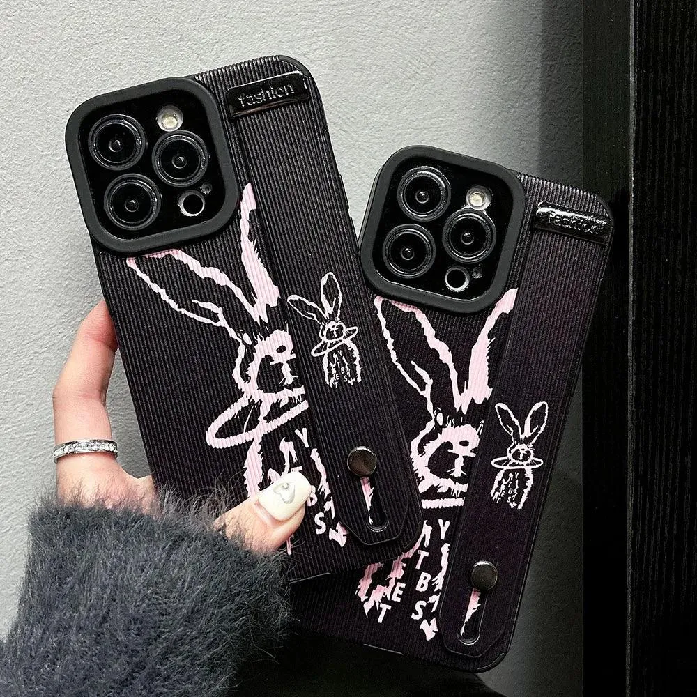 Graffiti Bunny Cute Phone Case For iPhone 15, 14, 11, 12, 13 Pro Max, and XR - WD115 Pattern