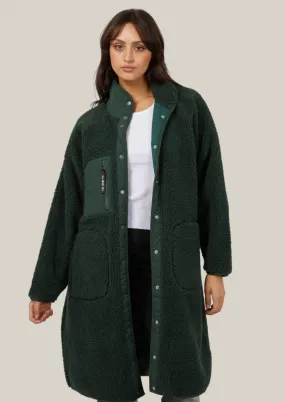 Active Longline Jacket Green