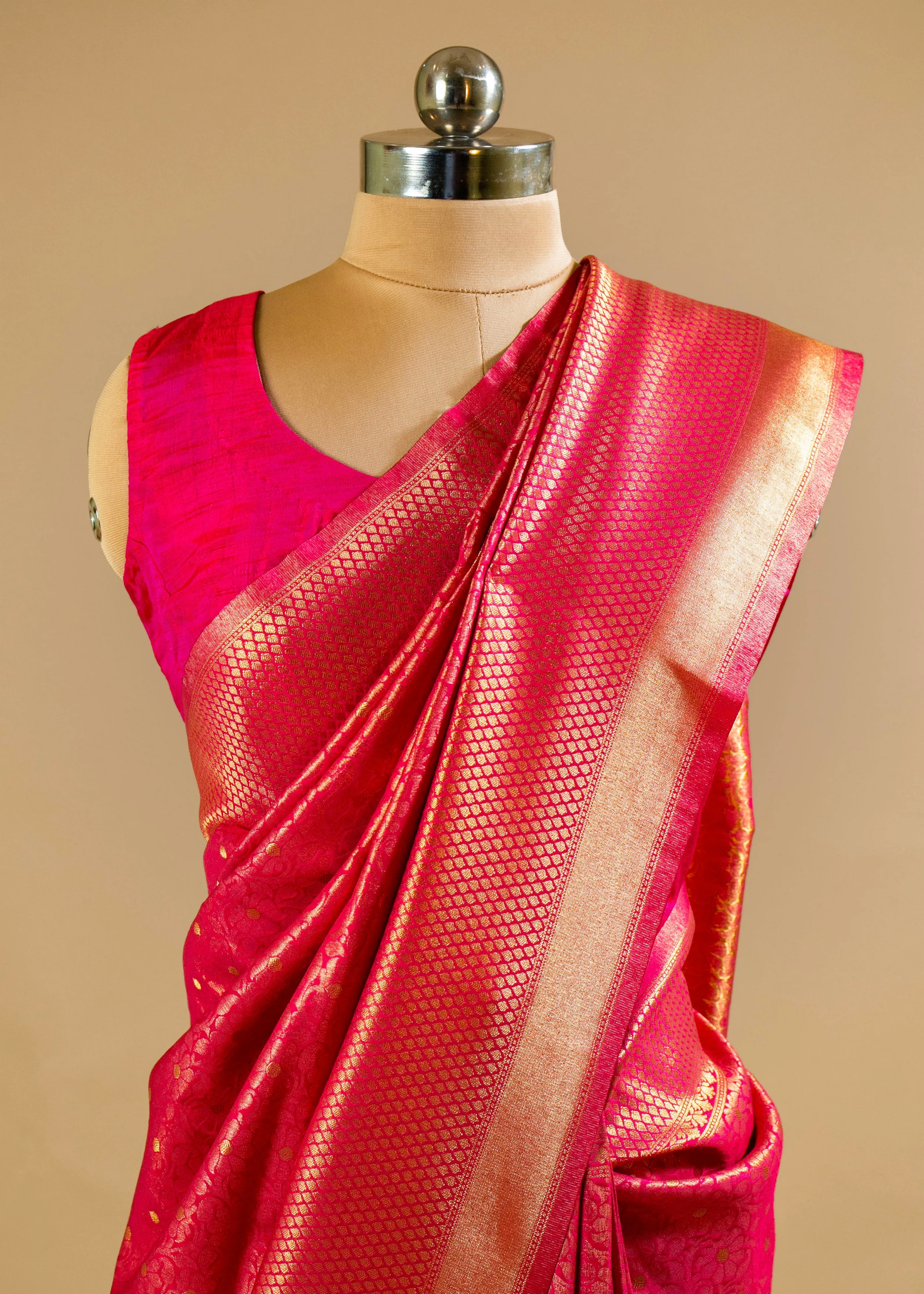 Banarasi Saree with Jaal and Zari Work