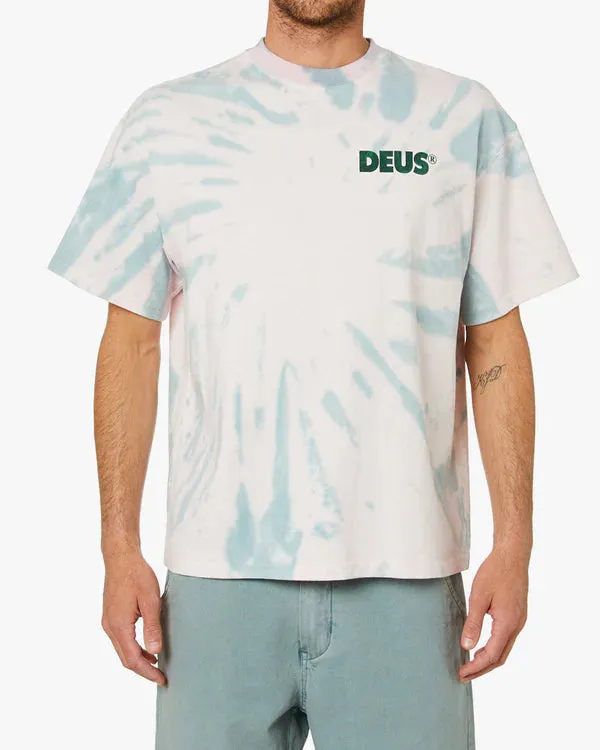 DEUS T-SHIRT FLAT FOOTED TIE DYE PALE LILAC