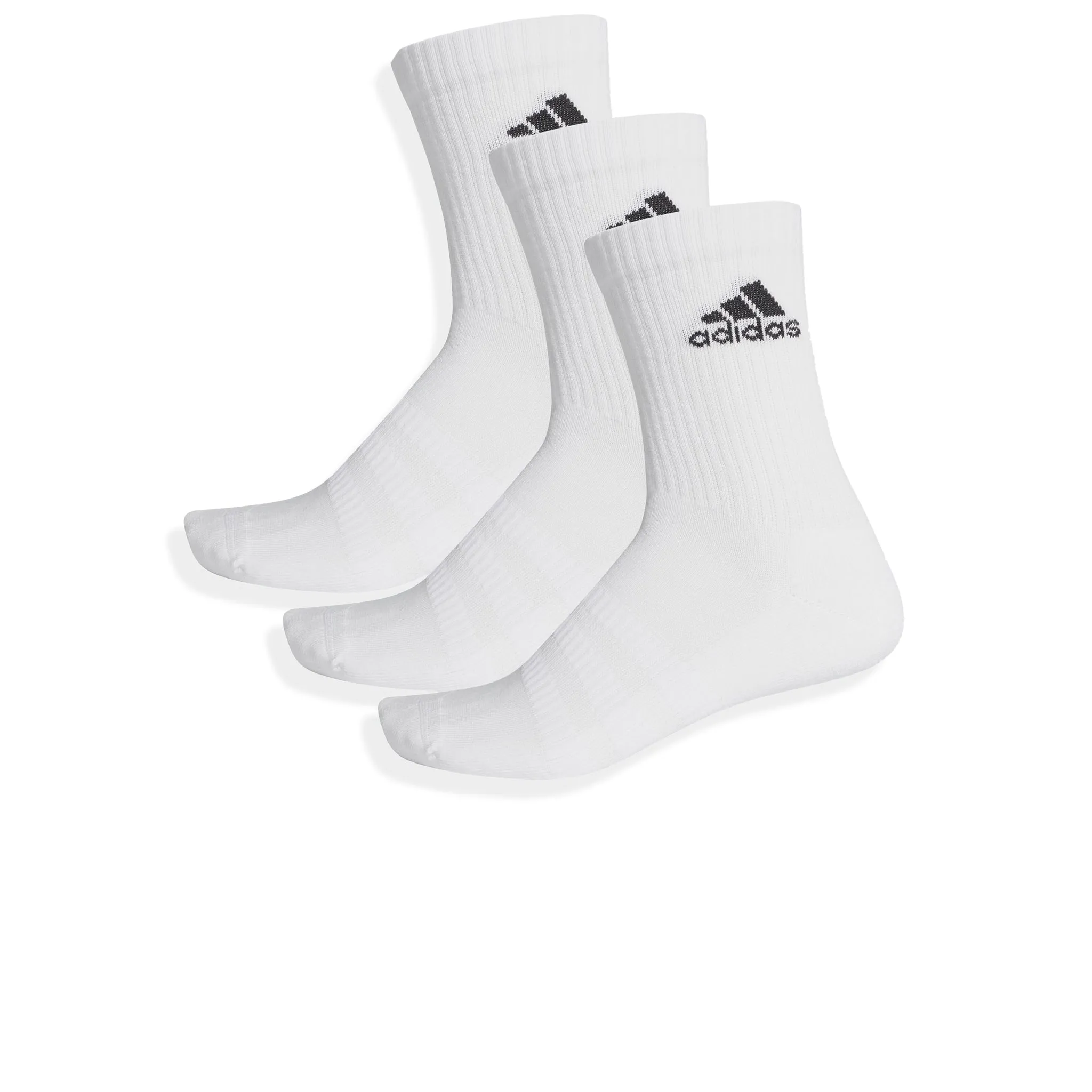 Adidas Cushioned White Crew Socks - 3 Pairs