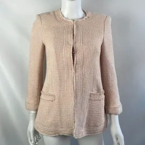 Alice  Olivia Pink Tweed 3/4 Jacket