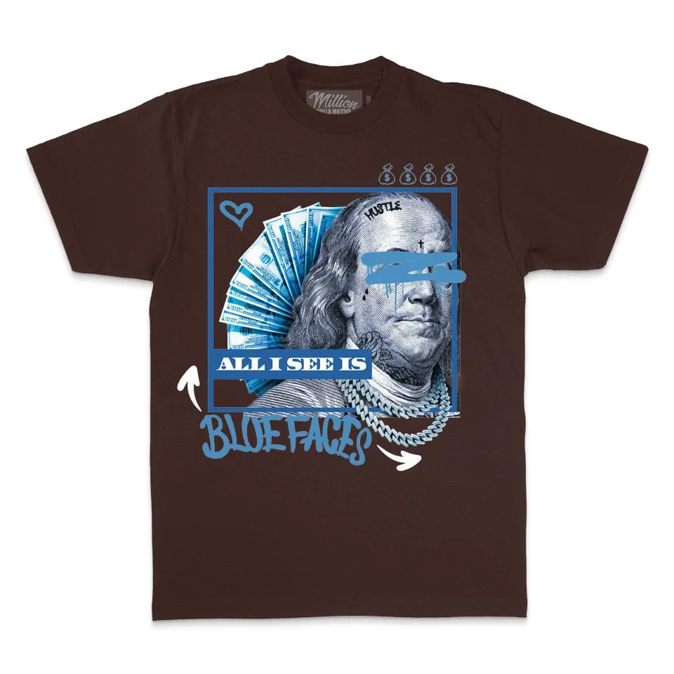 All I See is Blue Faces - Brown T-Shirt