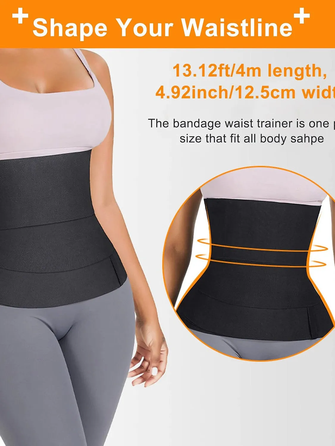 Active Women's Ultimate Black Spandex Waist Trainer