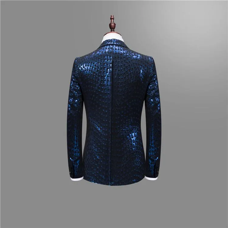 M. Jagger Jacquard Three Piece Suit