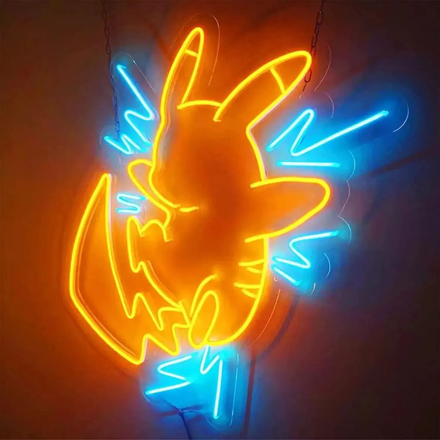 Custom Anime Pikachu Pokemon Neon Sign: A Cute Cartoon for Bars, Clubs, or Home Decor; Personalized Gift for Kids, Bedroom Night Lamp, and Game Room Lights