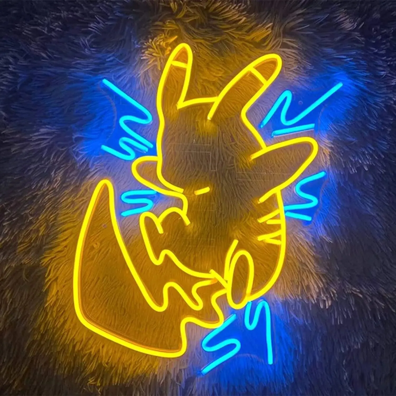 Custom Anime Pikachu Pokemon Neon Sign: A Cute Cartoon for Bars, Clubs, or Home Decor; Personalized Gift for Kids, Bedroom Night Lamp, and Game Room Lights