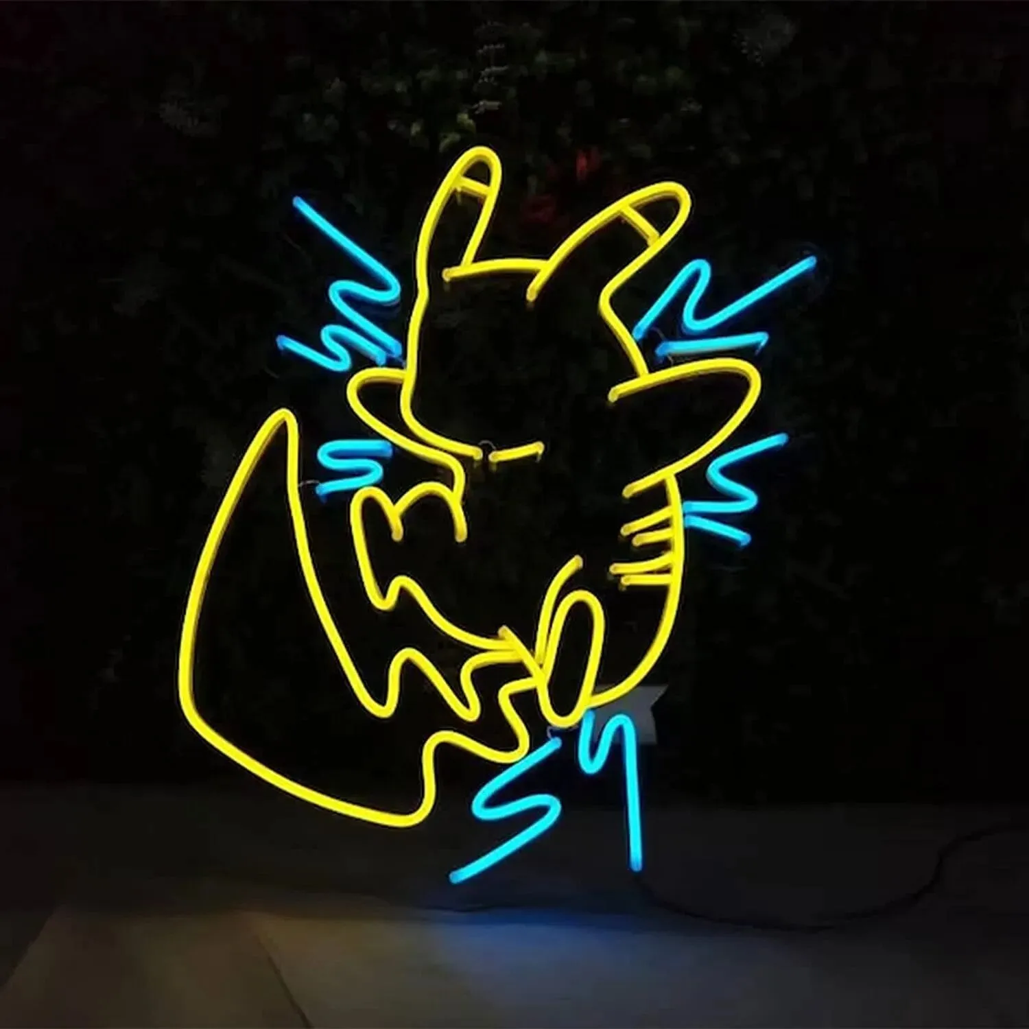 Custom Anime Pikachu Pokemon Neon Sign: A Cute Cartoon for Bars, Clubs, or Home Decor; Personalized Gift for Kids, Bedroom Night Lamp, and Game Room Lights