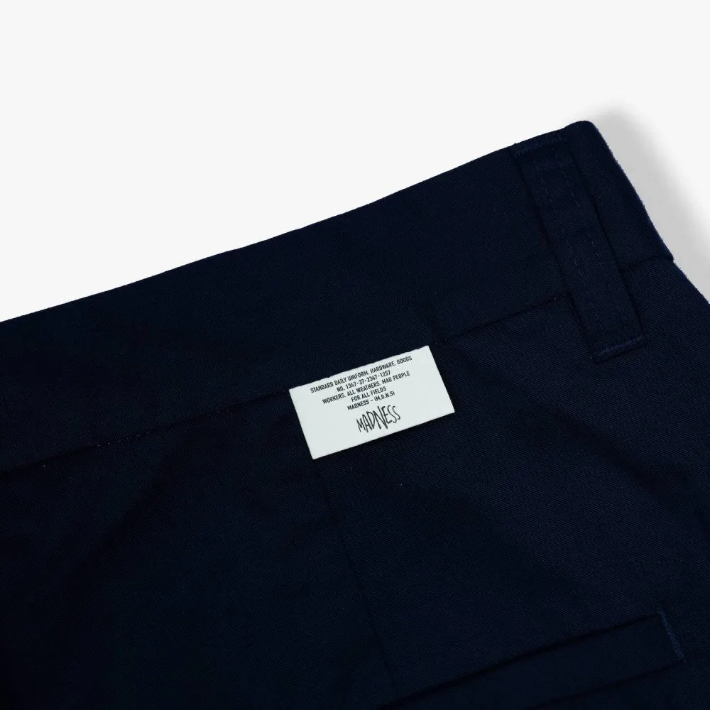 Madness Double Pleated Suit Trousers - Navy Blue