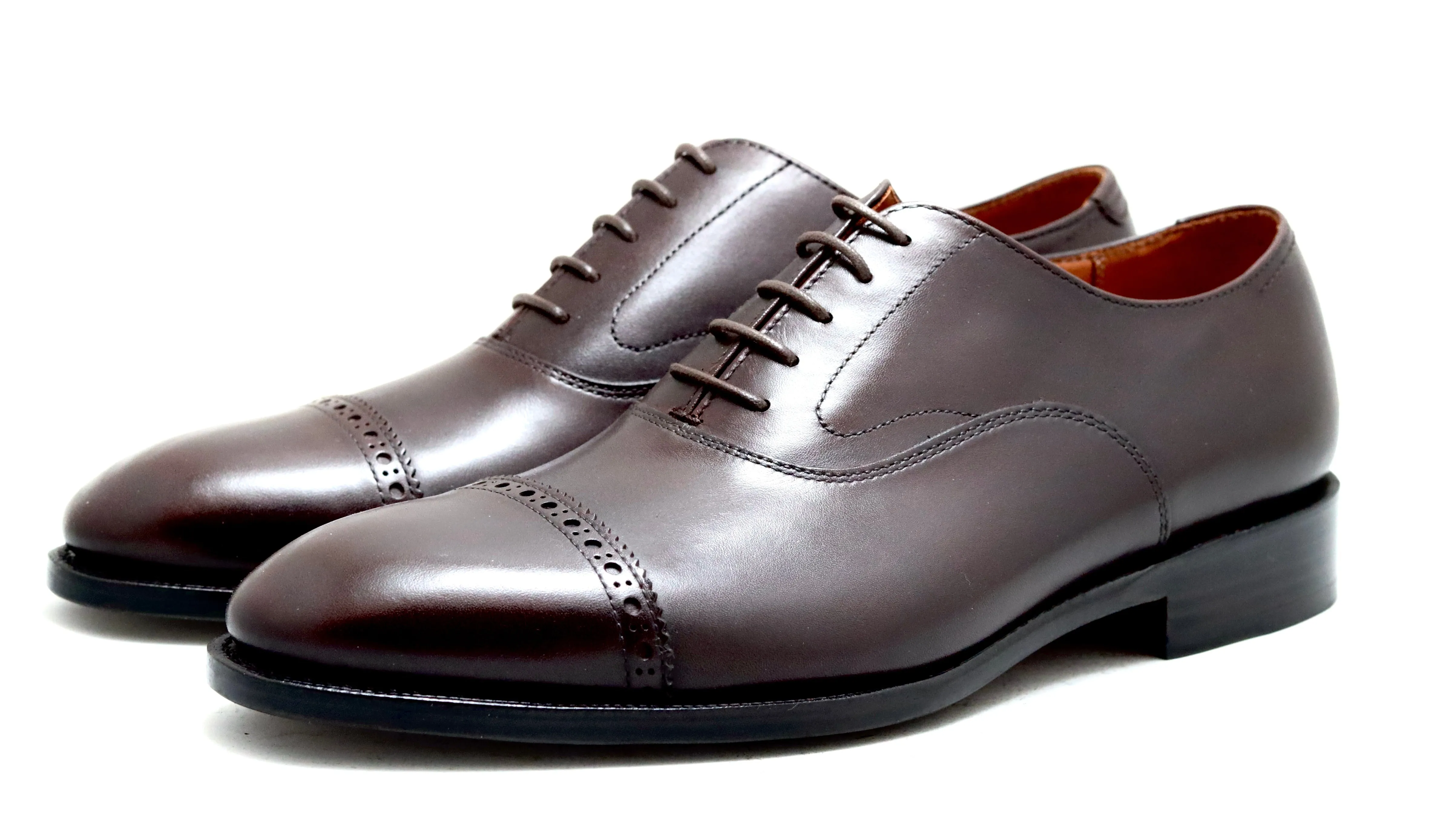 oxford toecap brogue |  dark brown  | Calf