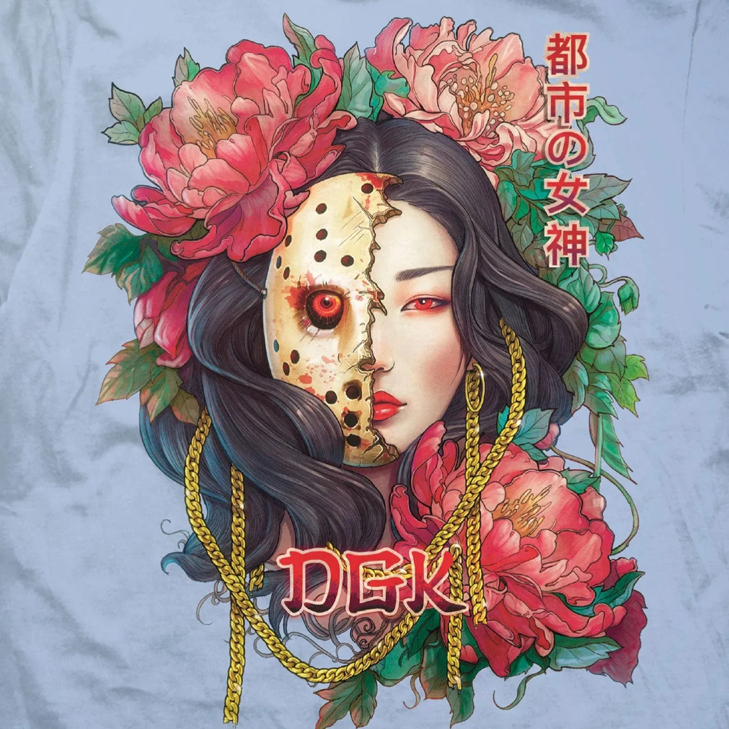 DGK Demon Goddess Graphic T-shirt - Sky Blue