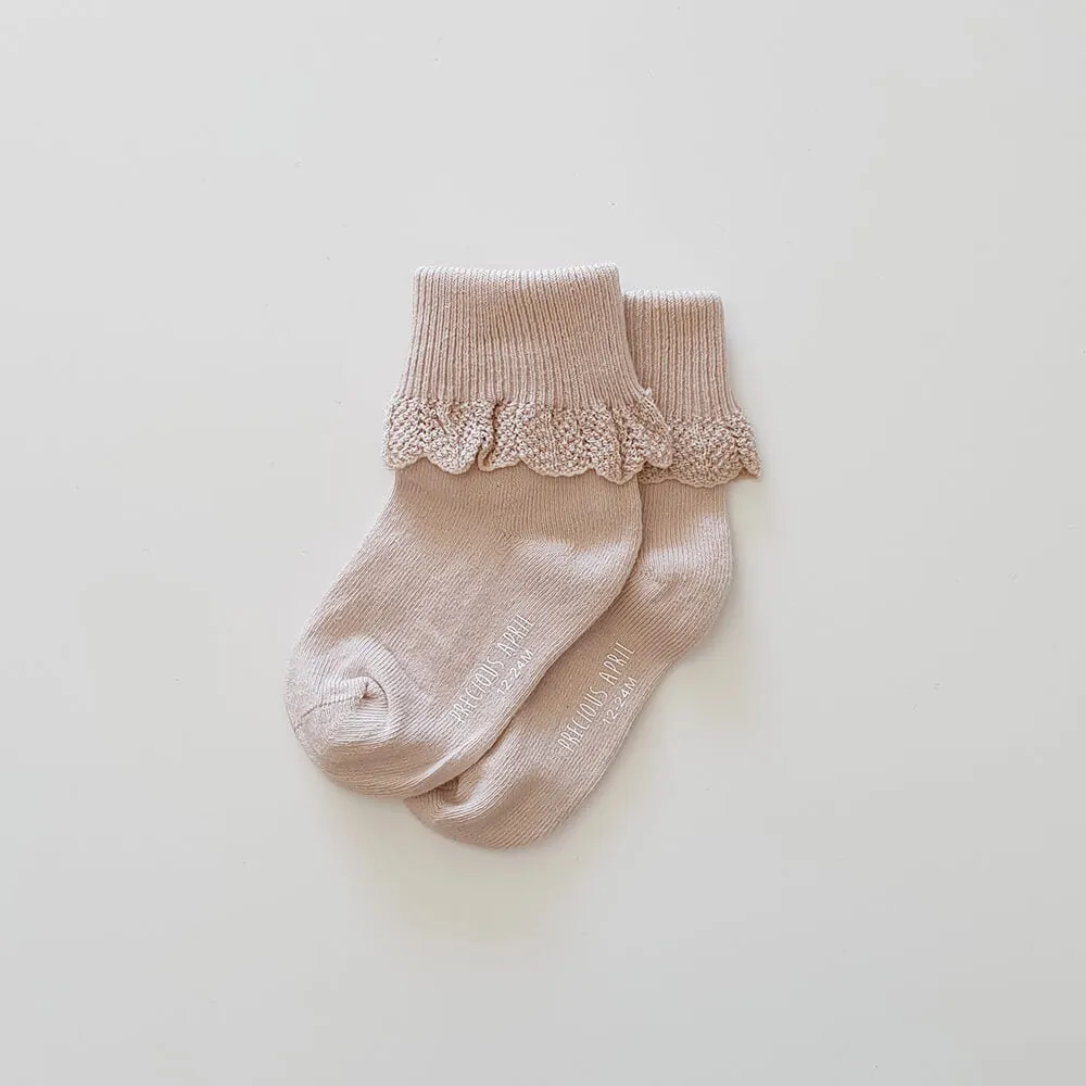 Poppie Cotton Socks - Latte