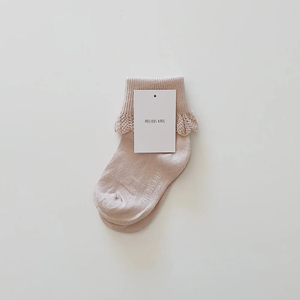 Poppie Cotton Socks - Latte