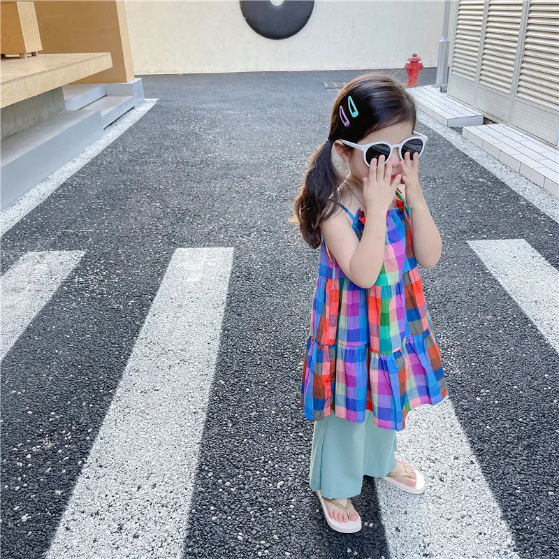 Baby Kid Girls Color-blocking Dresses