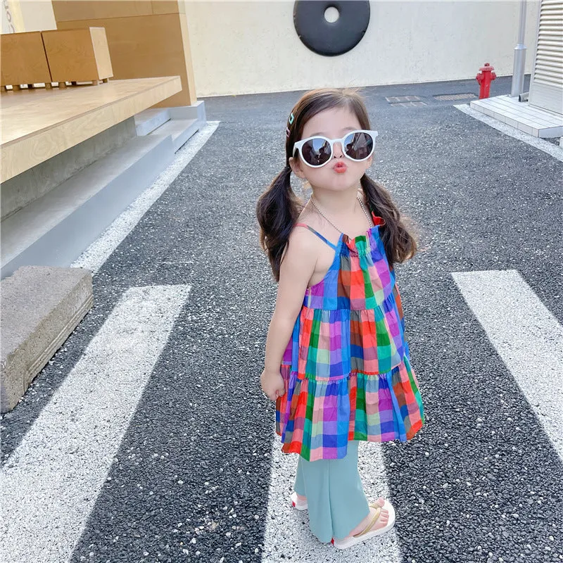 Baby Kid Girls Color-blocking Dresses