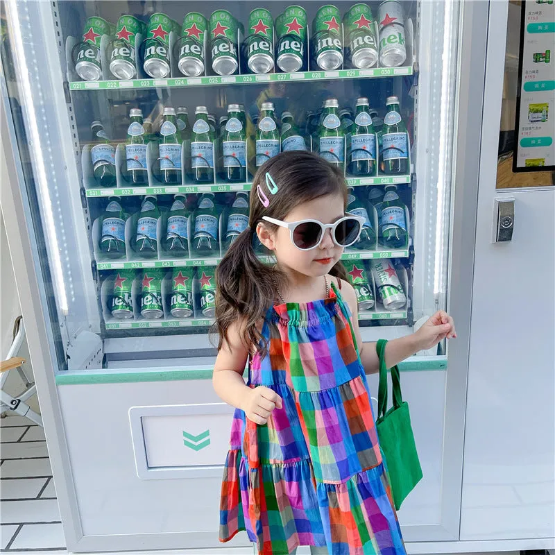 Baby Kid Girls Color-blocking Dresses