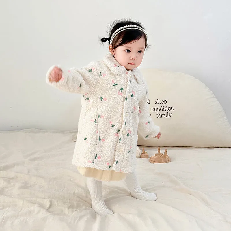 Baby Kid Girls Flower Embroidered Jackets Outwears Wholesale 231019126