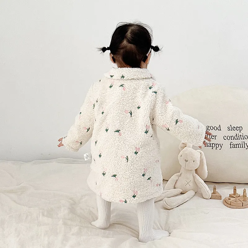 Baby Kid Girls Flower Embroidered Jackets Outwears Wholesale 231019126