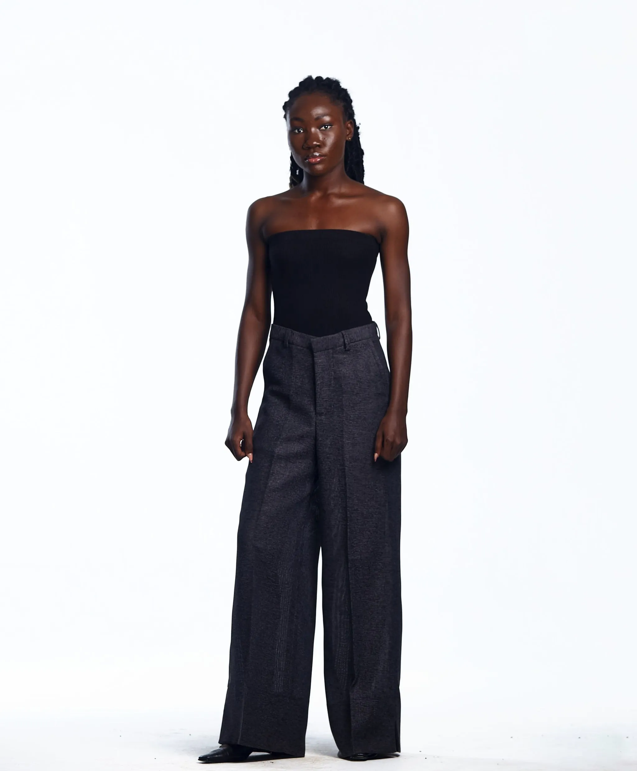 AJABENG Konadu Poly Linen Side Slits Pants