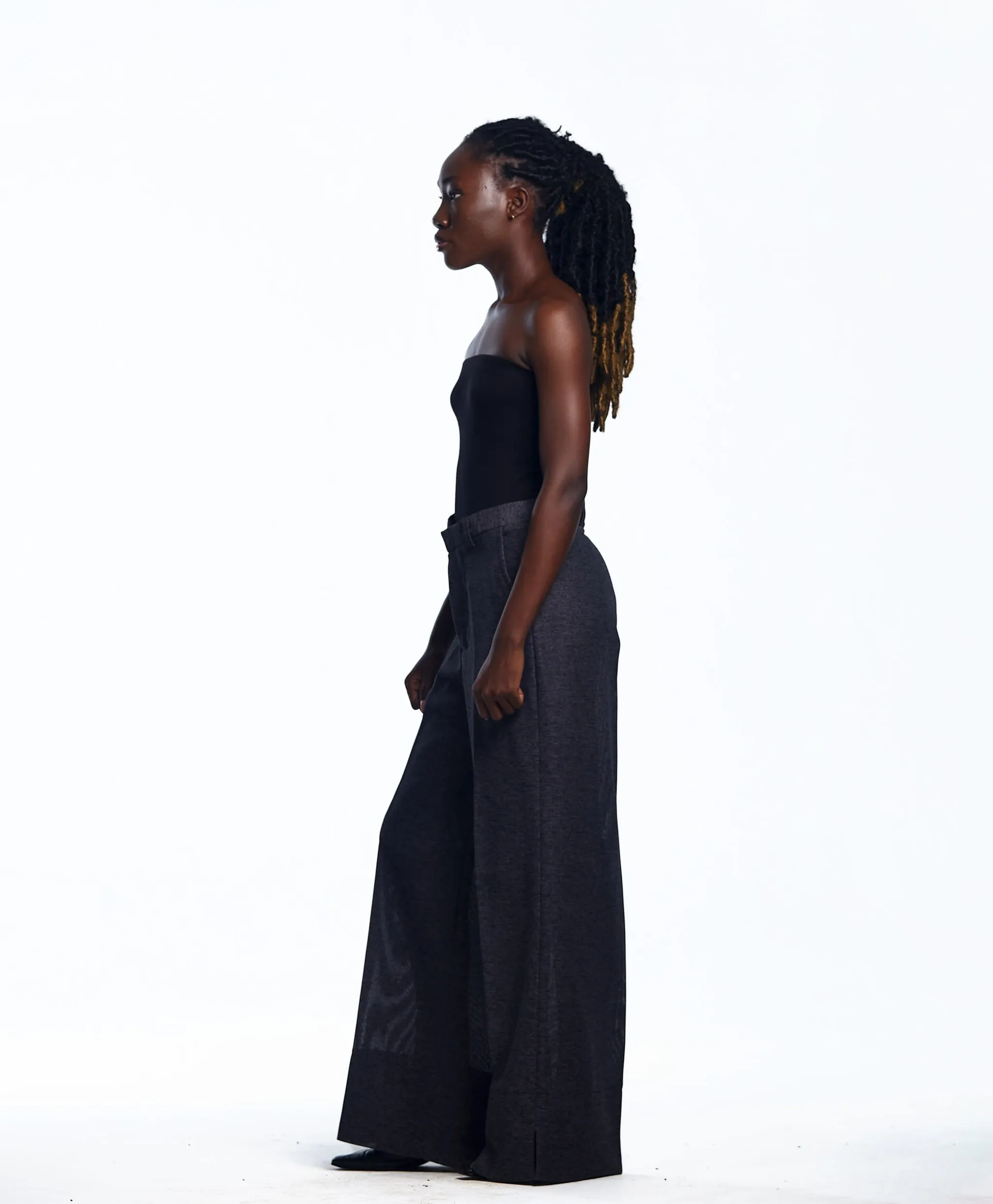 AJABENG Konadu Poly Linen Side Slits Pants