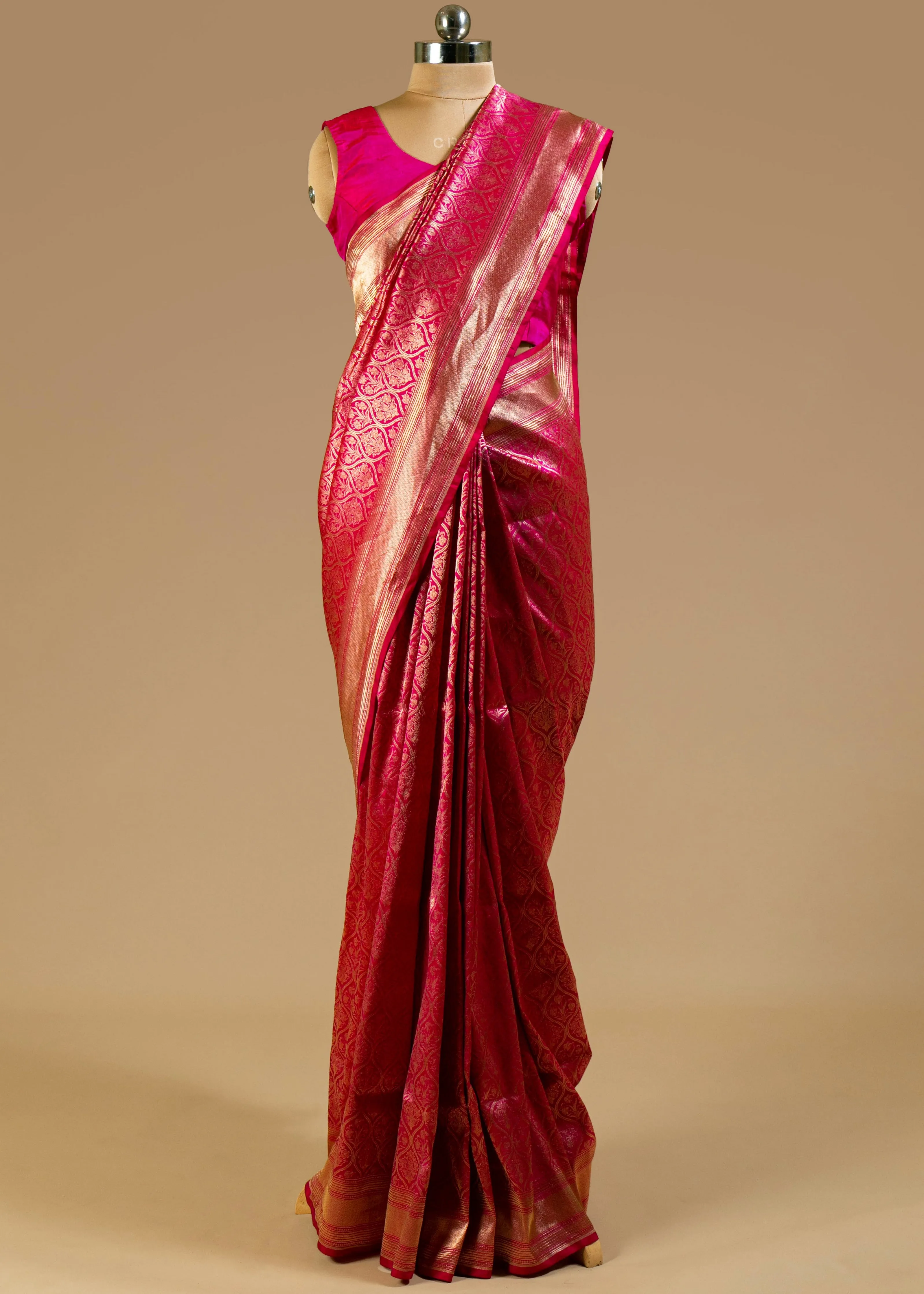 Banarasi Saree with Jaal and Zari Work