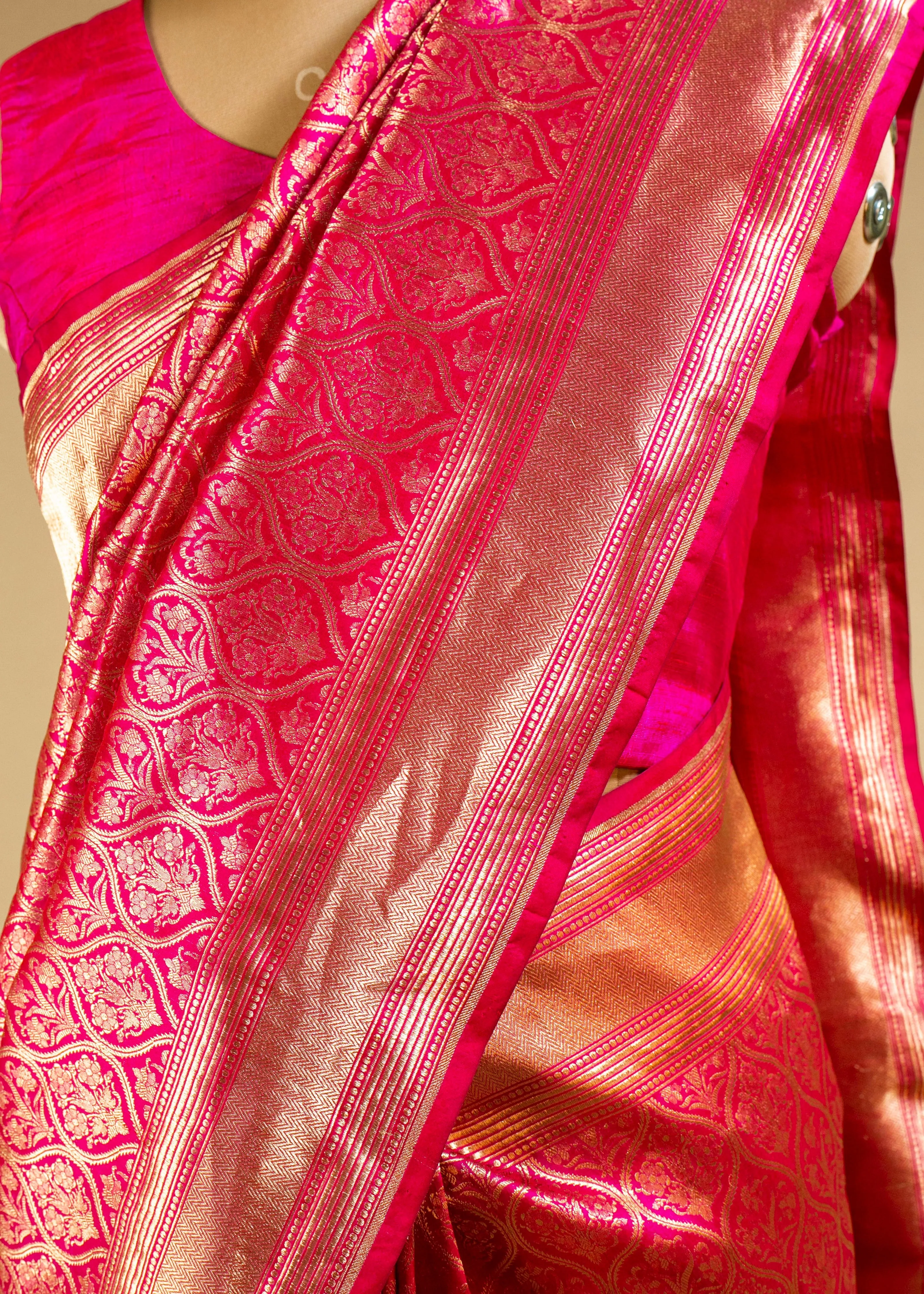 Banarasi Saree with Jaal and Zari Work