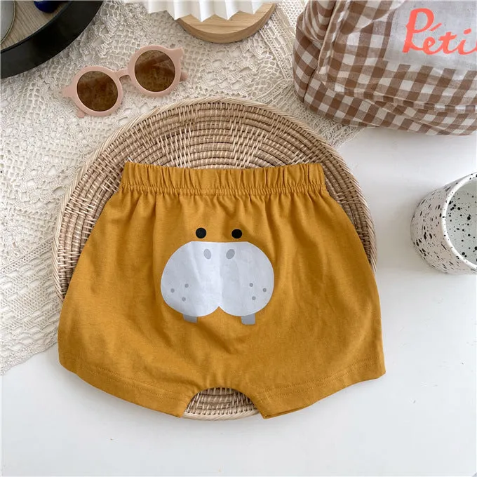 Baby Unisex Cartoon Print Shorts