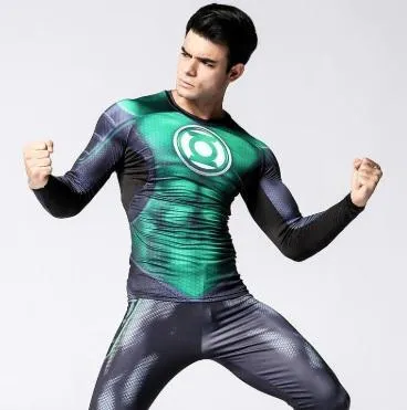 Green Lantern Premium Compression Long Sleeve Rash Guard