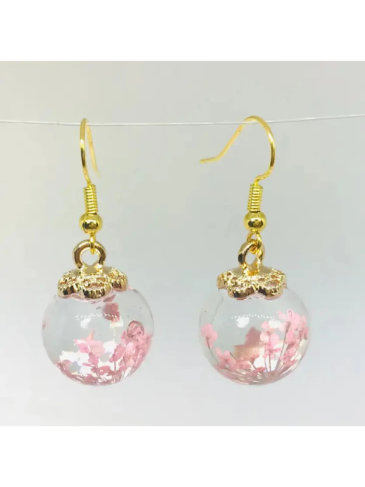 Dried Flower Orb Dangles