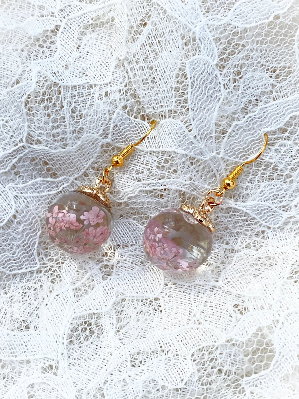 Dried Flower Orb Dangles