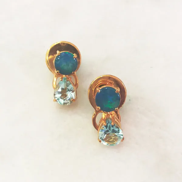 Blue Opal & Blue Topaz Separates Earrings