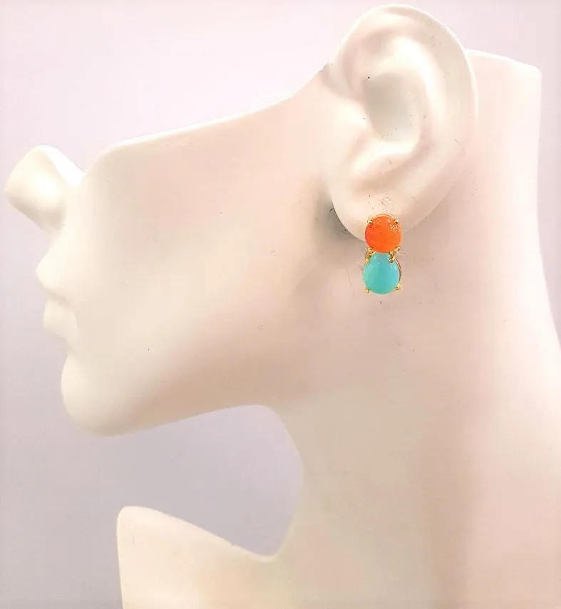 Carnelian & Amazonite Separates Earrings