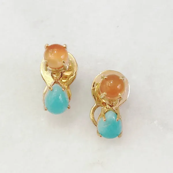 Carnelian & Amazonite Separates Earrings