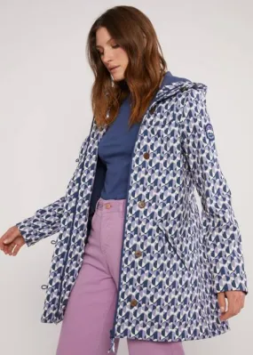 Blutsgeschwister Blue Romantic Mosaic Wild Weather Long Anorak