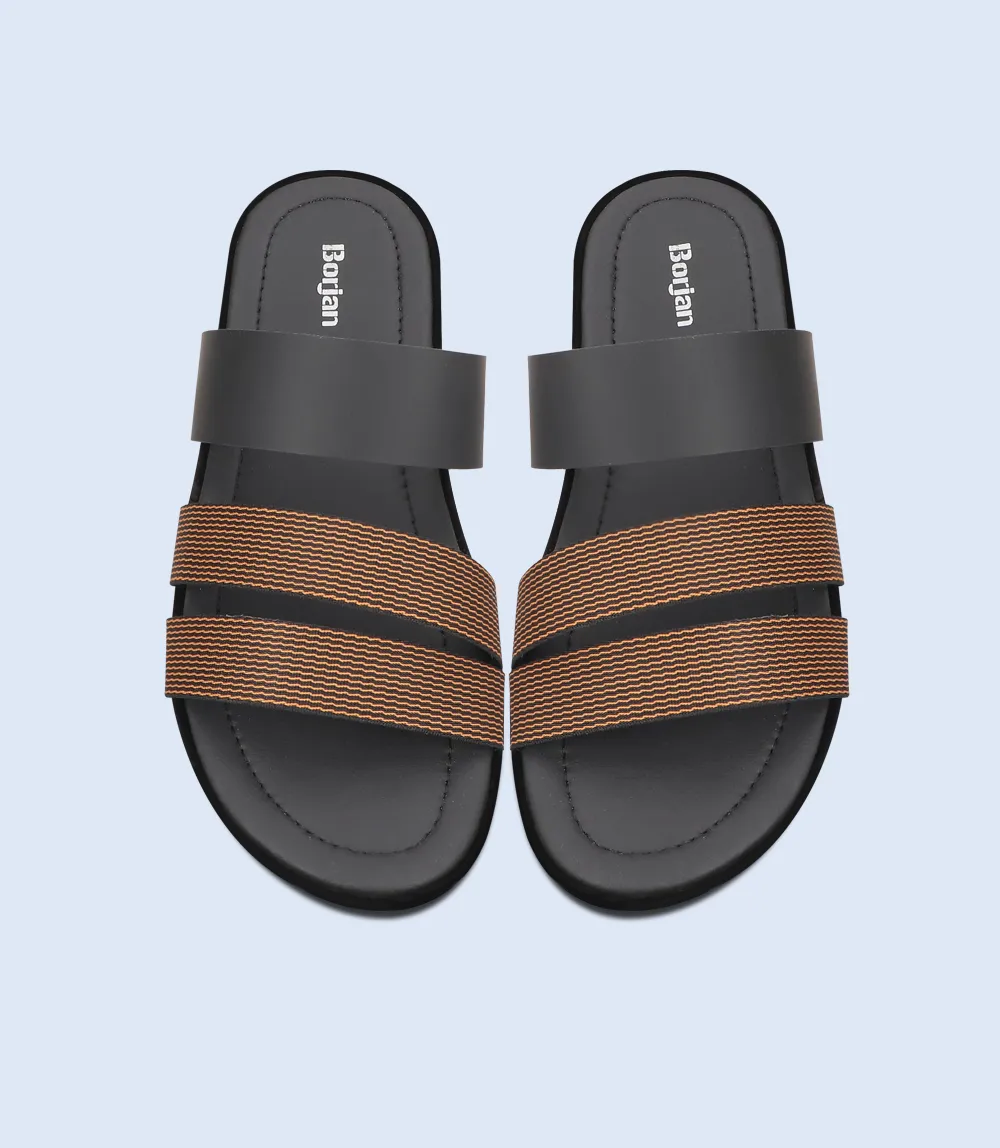 BM5542-BLACK-Men Slippers