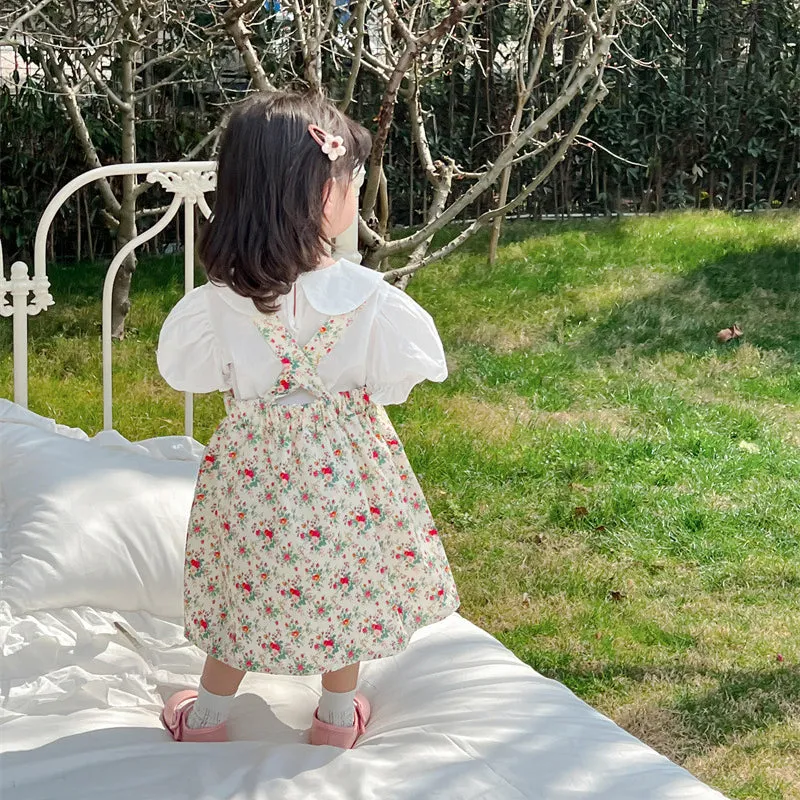 Baby Kid Girls Flower Print Dresses