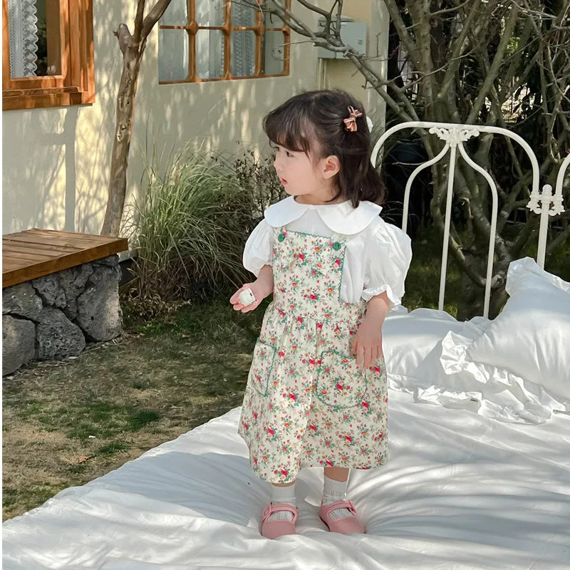 Baby Kid Girls Flower Print Dresses