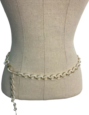 Bobbies White Vernazza Chain Belt UK One Size