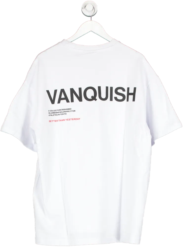 Vanquish White Athletics Division Oversize T Shirt UK L