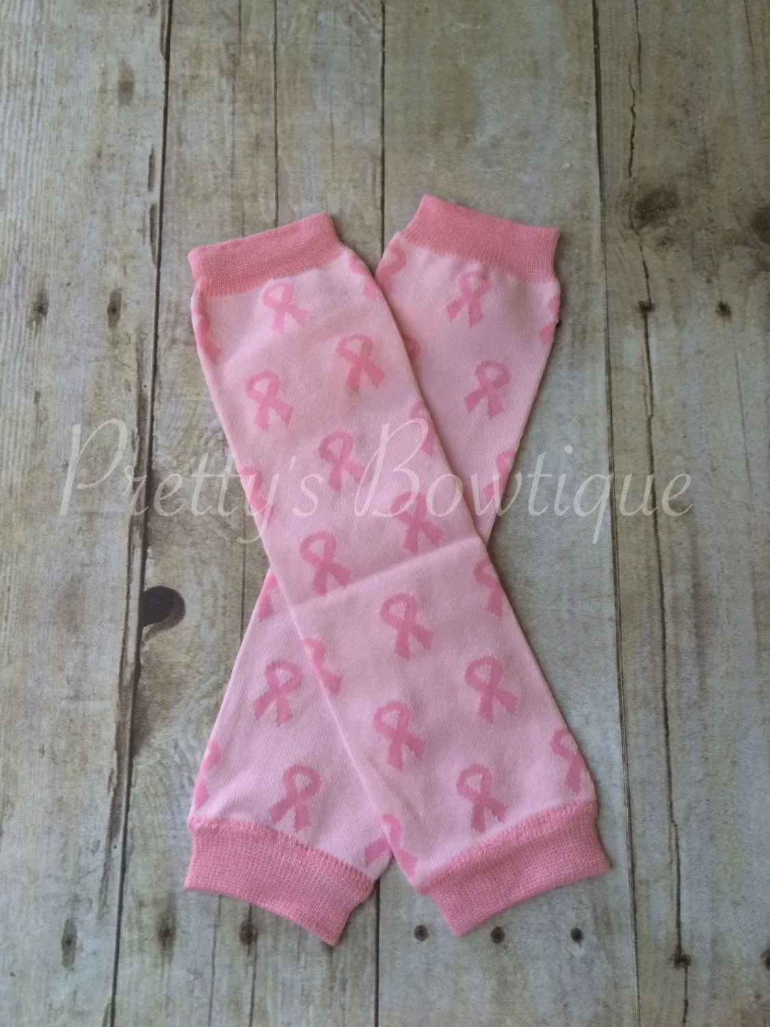 Breast Cancer Awareness Leg Warmers-Baby leg warmers/Photo Prop Breast Cancer Ribbon