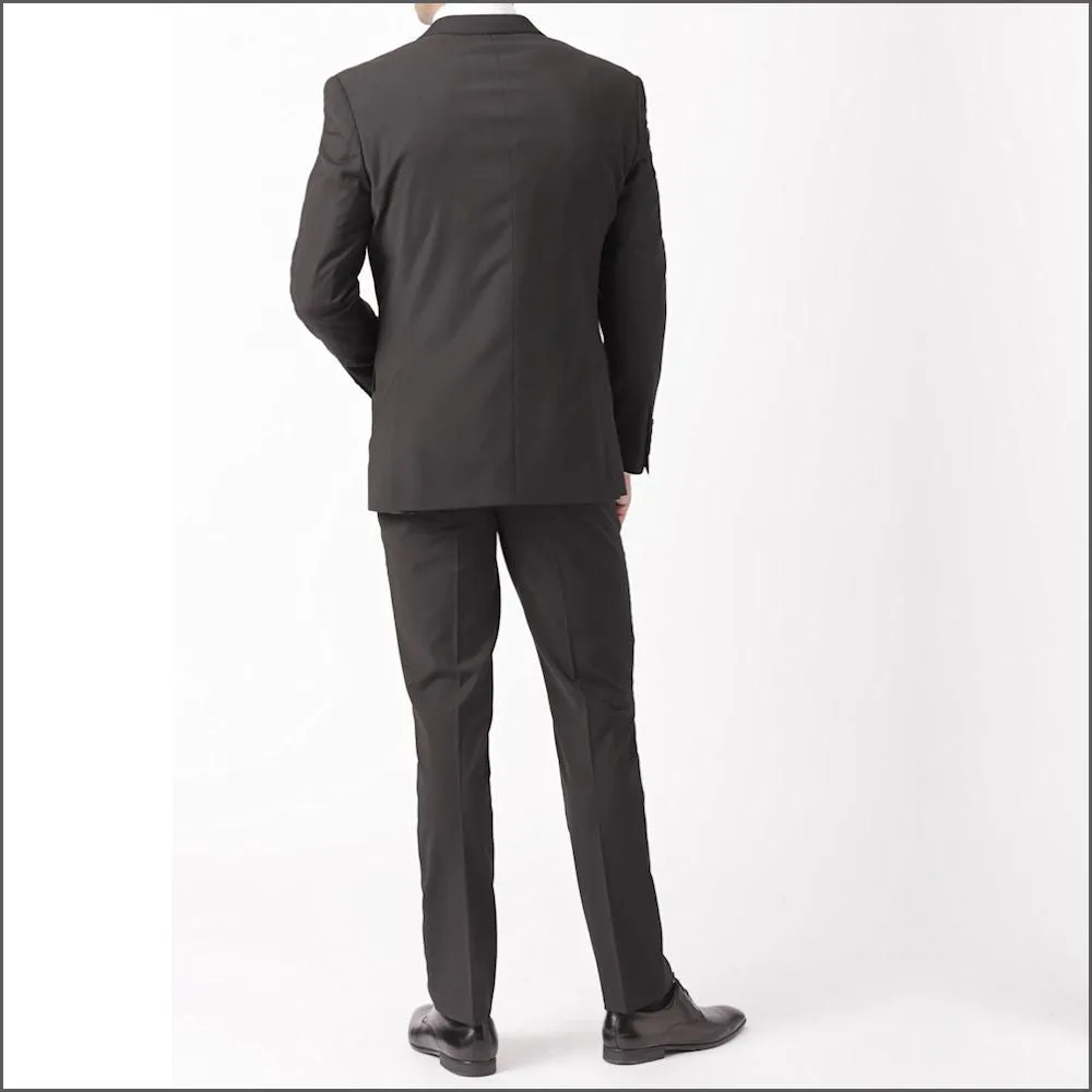 Brook Taverner Cassino Black Fashion Fit Washable Crease Resistant Suit***